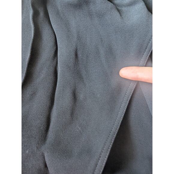 Defect Tory Burch EMBROIDERED WRAP Midi DRESS Sz 2 Golden Sequins Black #2A458 - Picture 11 of 15